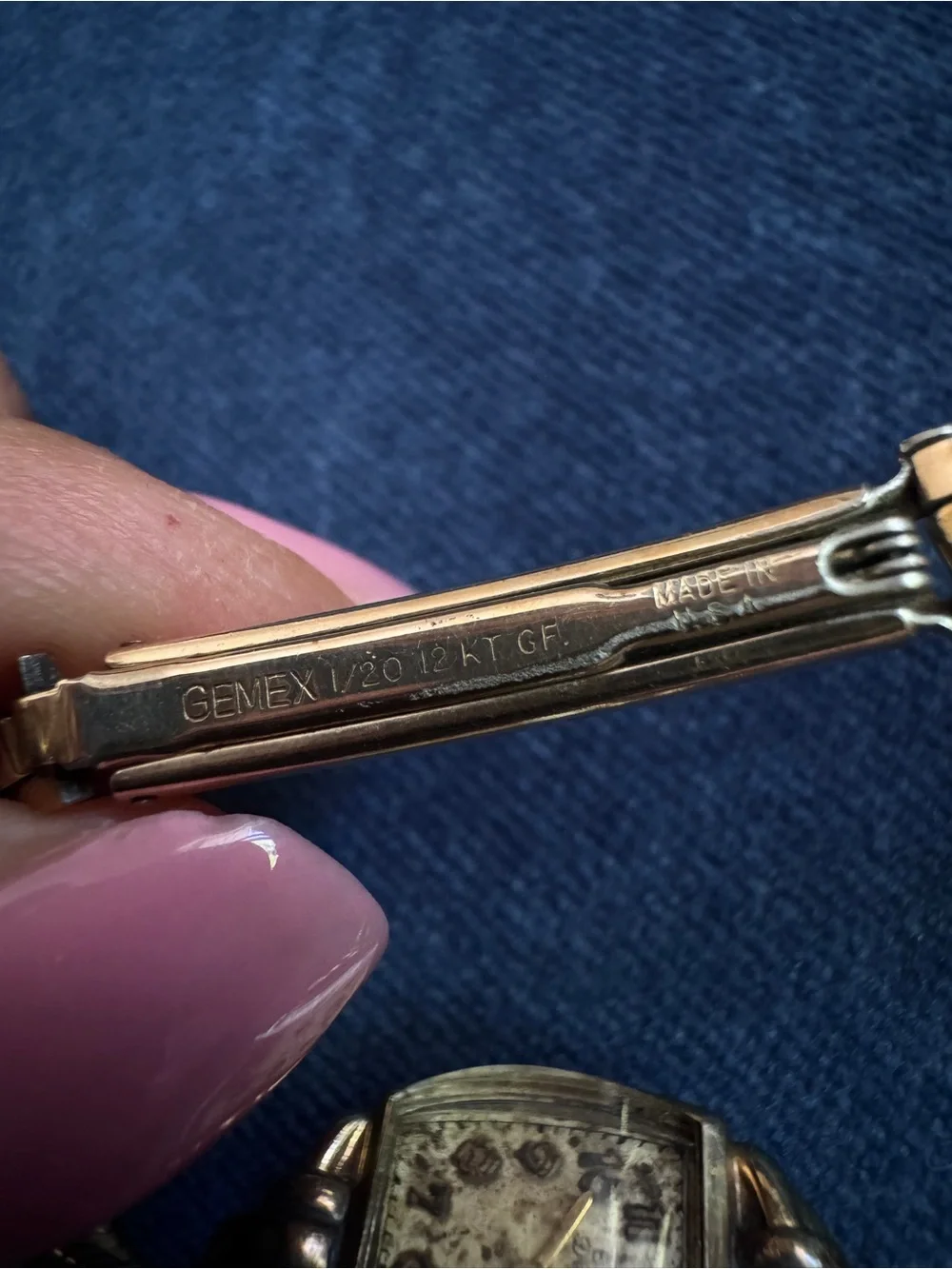 Gold-Tone Ladies Vintage Bracelet Watch